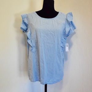 NWT ruffled sleeve blouse